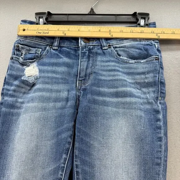 BKE Jeans Women's 25 (2) Blue Stella Mid-Rise Slim Fit Ankle Skinny Preppy - Picture 9 of 13